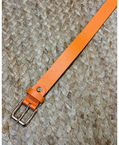 CINTURÓN ESSENTIAL LEATHER NARANJA