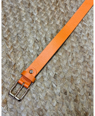 CINTURÓN ESSENTIAL LEATHER NARANJA
