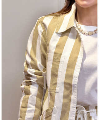 CHAQUETA NAUTIC RAYAS PREMIUM BEIGE