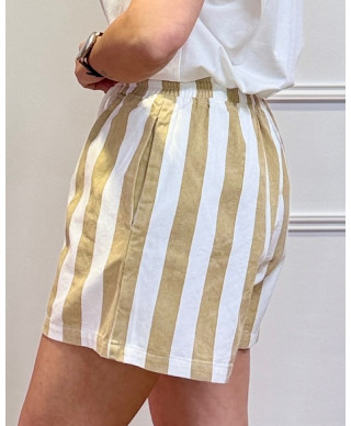 SHORT LINEN BREEZE RAYAS BEIGE