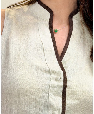 BLUSA ELEGANCE NUDE MINIMAL BEIGE
