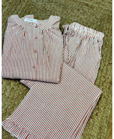 CONJUNTO RIVIERA STRIPES TEJA