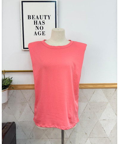 CAMISETA URBAN CHIC HOMBRERAS ROSA