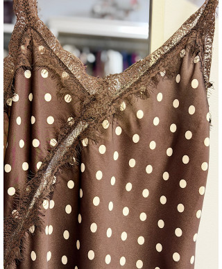 TOP/VESTIDO SATIN DOTS LACE CHIC