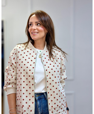 CHAQUETA BOMBER LUNA DOTS TEJA