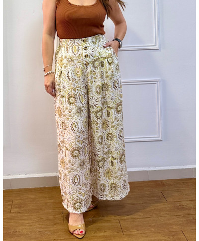 PANTALÓN BOHO LUXE PRINT – WIDE LEG VERDE