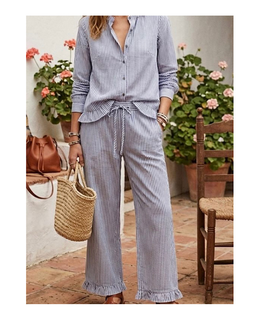CONJUNTO RIVIERA STRIPES AZUL