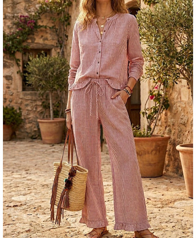 CONJUNTO RIVIERA STRIPES TEJA