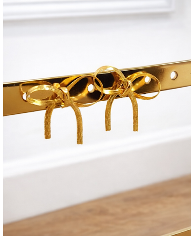 PENDIENTES LAZO DORADO “GOLDEN WHISPER”