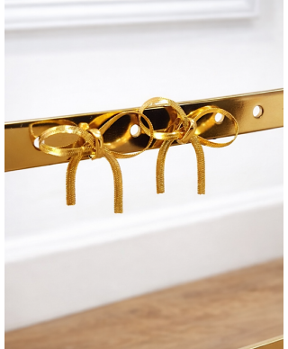 PENDIENTES LAZO DORADO “GOLDEN WHISPER”