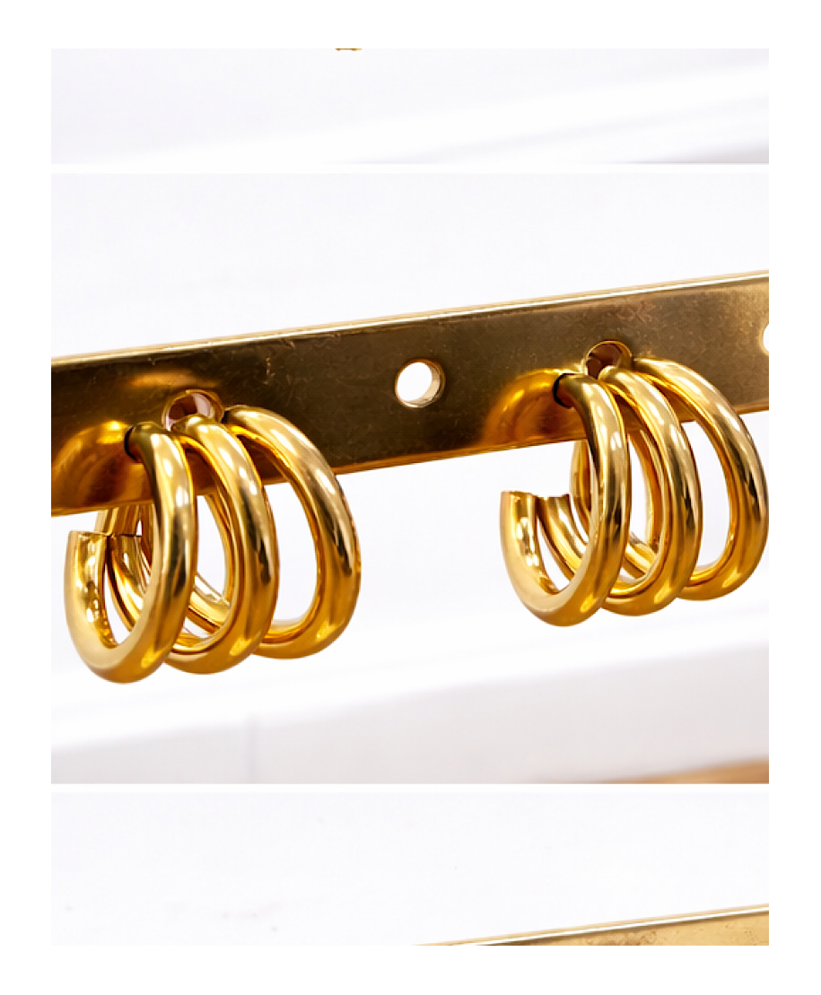 PENDIENTES AROS MÚLTIPLES “GOLDEN LAYERS”