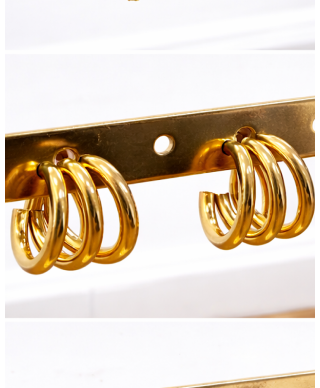 PENDIENTES AROS MÚLTIPLES “GOLDEN LAYERS”