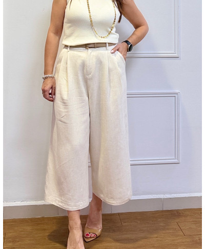 PANTALÓN LINO CULOTTE “NATURAL FLOW”