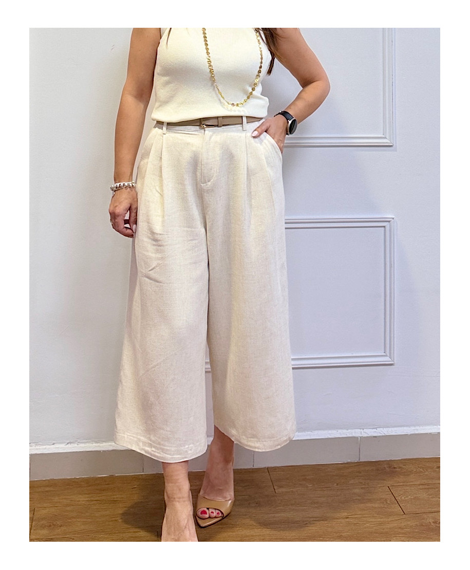 PANTALÓN LINO CULOTTE “NATURAL FLOW”