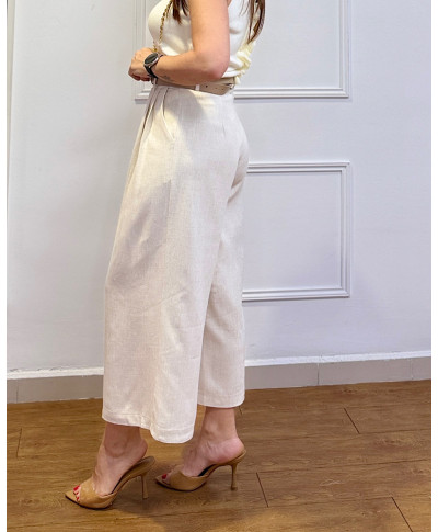 PANTALÓN LINO CULOTTE “NATURAL FLOW”