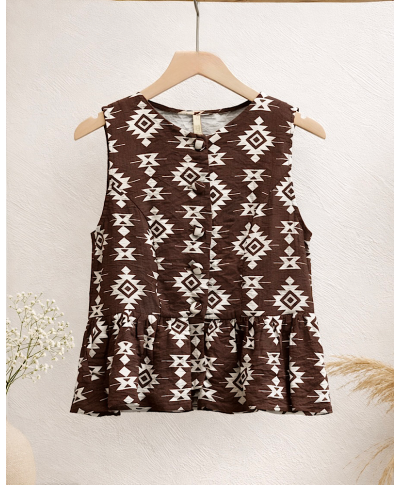BLUSA ÉTNICA VOLANTE “SAHARA CHIC”
