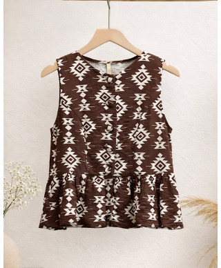 BLUSA ÉTNICA VOLANTE “SAHARA CHIC”