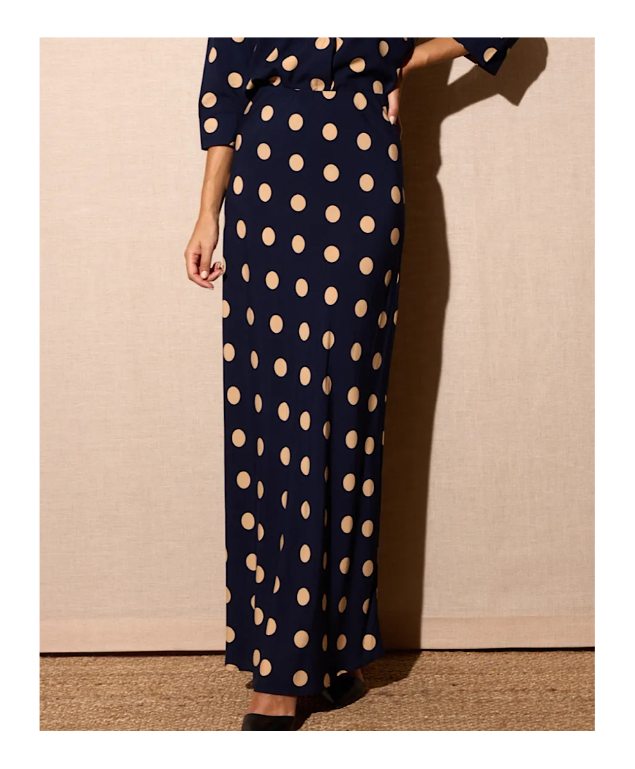 FALDA LUNARES AZUL MARINO “MIDNIGHT FLOW”