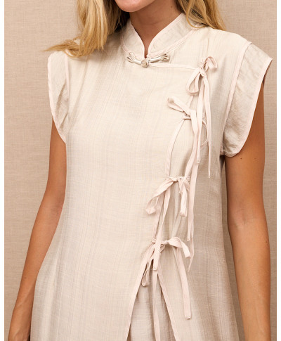 CONJUNTO FLUIDO BEIGE “LINEN GRACE”
