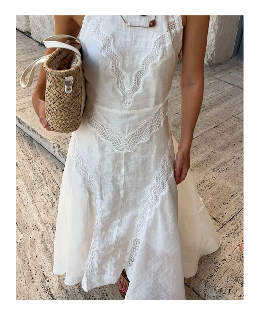 VESTIDO BLANCO BORDADO “WHITE SERENITY”