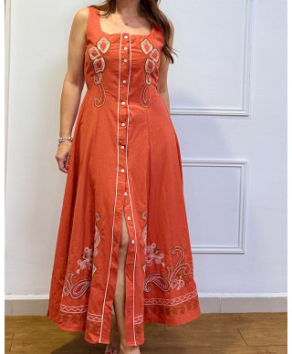 VESTIDO BOHO ESSENCE – TEJA