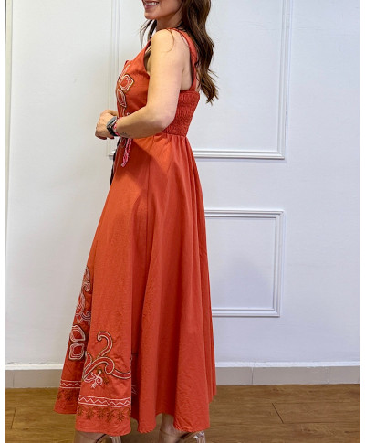 VESTIDO BOHO ESSENCE – TEJA