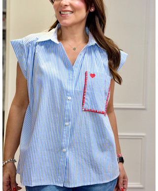 CAMISA SWEET LINES – AZUL