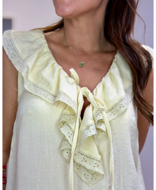 BLUSA ÉLYSÉE ROMANTIC AMARILLA