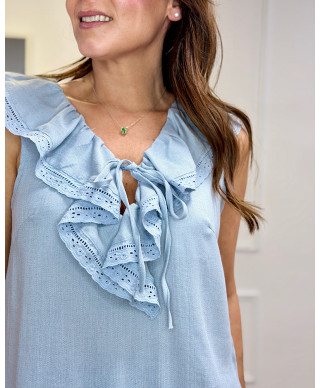 BLUSA ÉLYSÉE ROMANTIC AZUL