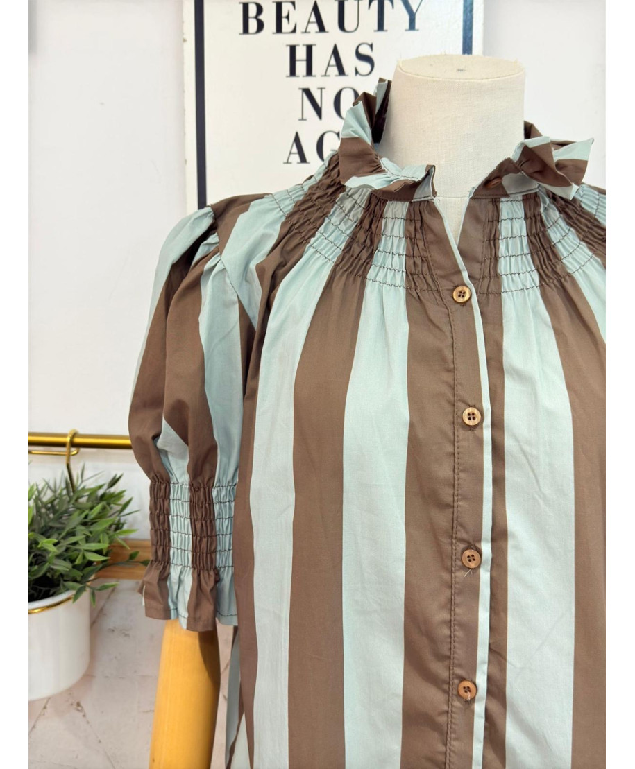 BLUSA “VINTAGE STRIPES” VERDE