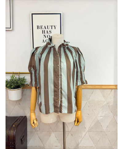 BLUSA “VINTAGE STRIPES” VERDE