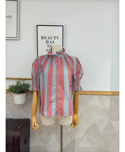 BLUSA “VINTAGE STRIPES” ROSA