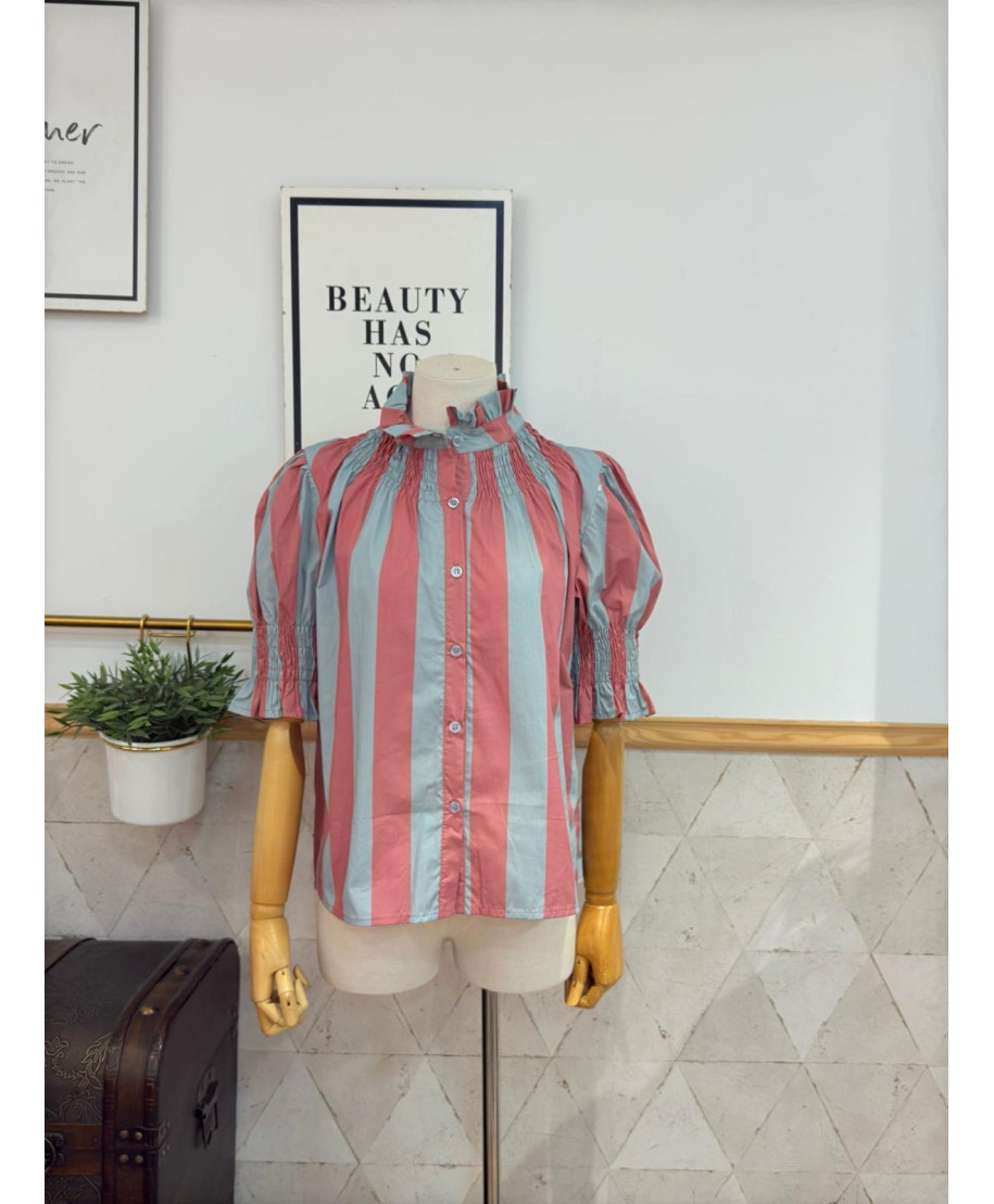 BLUSA “VINTAGE STRIPES” ROSA