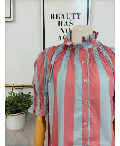 BLUSA “VINTAGE STRIPES” ROSA