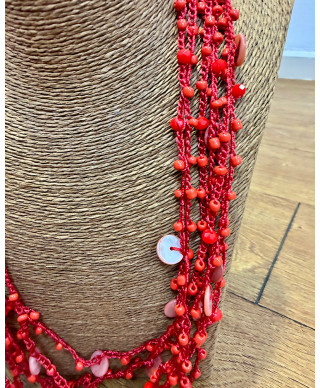 COLLAR ARTESANAL CORALINA ROJA