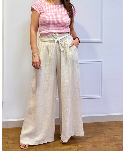 PANTALÓN PALAZZO NORA BEIGE