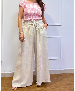PANTALÓN PALAZZO NORA BEIGE