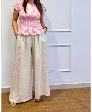 PANTALÓN PALAZZO NORA BEIGE