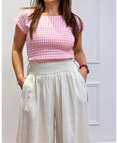 PANTALÓN PALAZZO NORA BEIGE