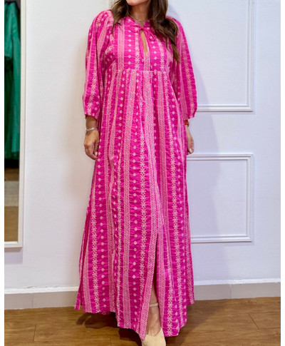 VESTIDO BOHO ROMANCE FUCSIA