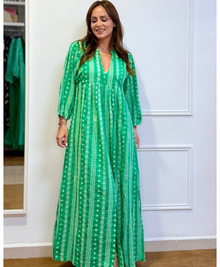 VESTIDO BOHO ROMANCE VERDE