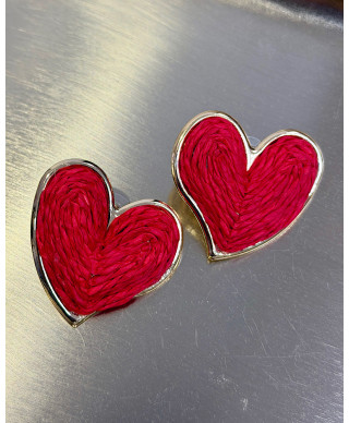 PENDIENTES CORAZÓN ROJO GLOW