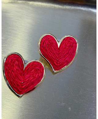 PENDIENTES CORAZÓN ROJO GLOW