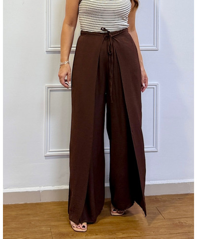 PANTALÓN PALAZZO SANTORINI FLOW CHOCO