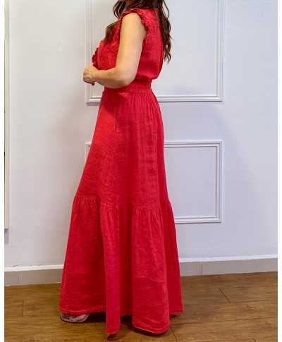 FALDA DOLCE BIANCA ROJA