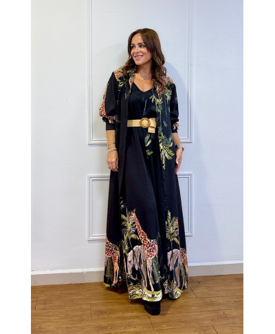 VESTIDO SAFARI SERENGETI NEGRO