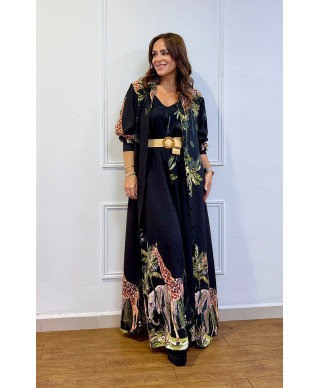 VESTIDO SAFARI SERENGETI NEGRO