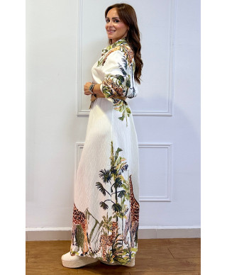 VESTIDO SAFARI SERENGETI BLANCO