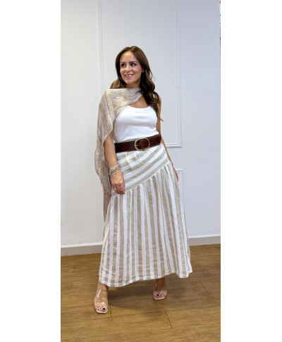 PONCHO METALIZADO ÁUREA TAUPE