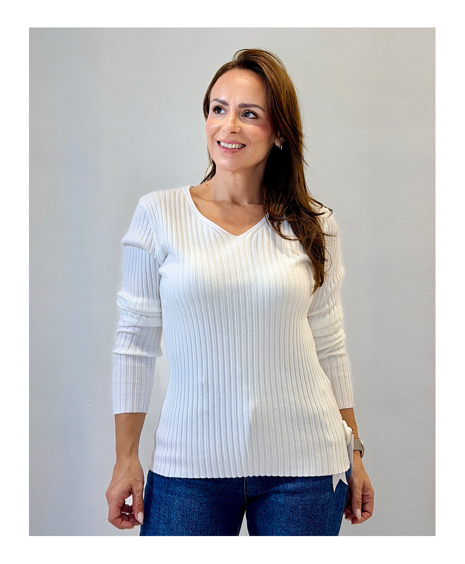 JERSEY ELARA · CANALE CUELLO PICO · BLANCO